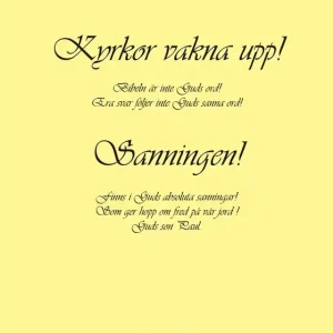 Kyrkor vakna upp! Sanningen! (e-bok) av Paul Pålsson risnedsättning